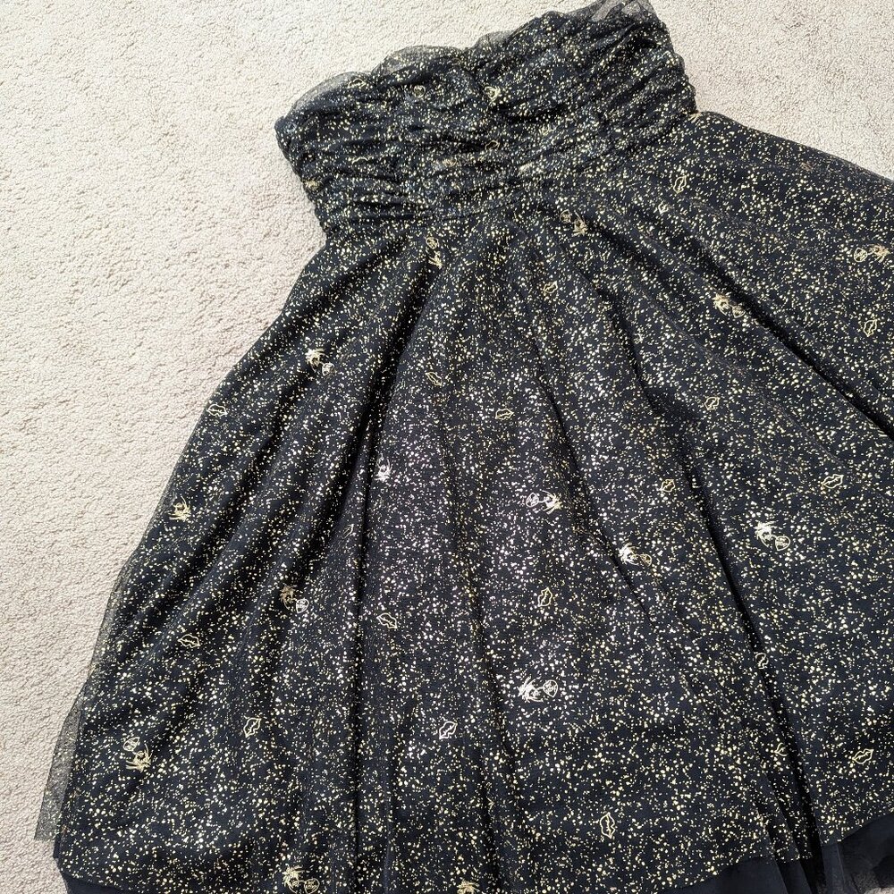 Betsey Johnson Strapless Ball Gown (Torrid) Balck & Gold Sparkle Size 20 New - Picture 4 of 16